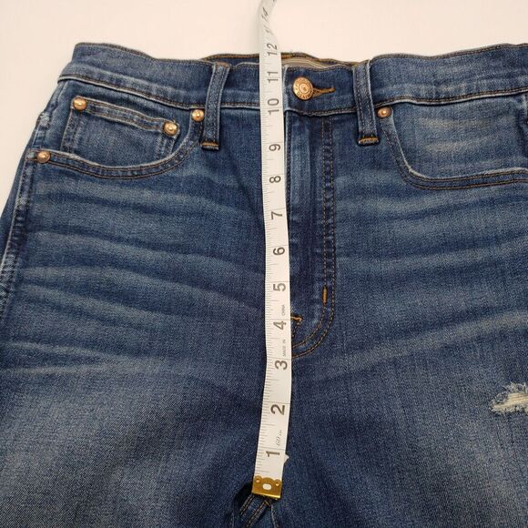 J Crew Point Sur Jeans Womens 27T Blue High Rise Flare Leg Distressed Denim - Picture 13 of 15